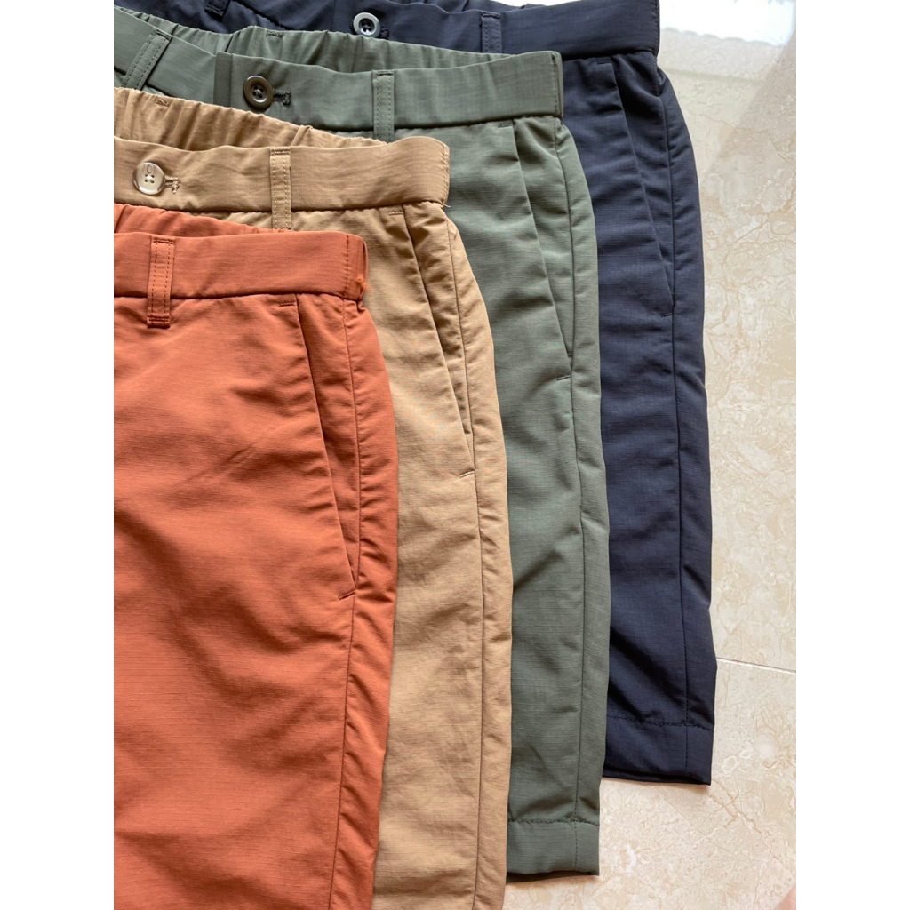 Short nam dù gió thể thao lưng thun nhẹ, dây kéo