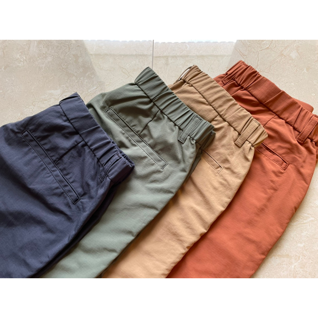 Short nam dù gió thể thao lưng thun nhẹ, dây kéo