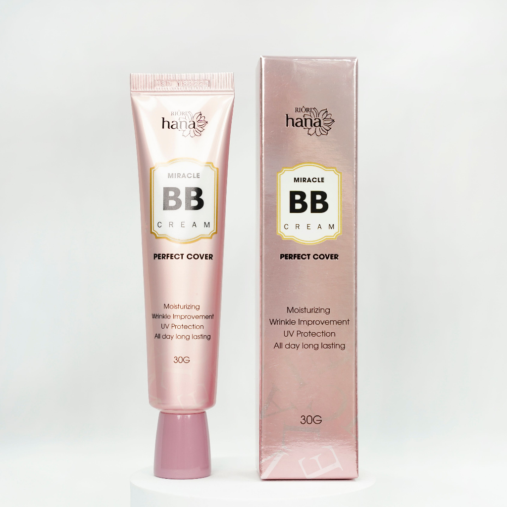 Kem nền Miracle BB Cream chính hãng RIORI HANA, Kem che khuyết điểm, ngăn ngừa lão hóa chống nắng cho da - 30g