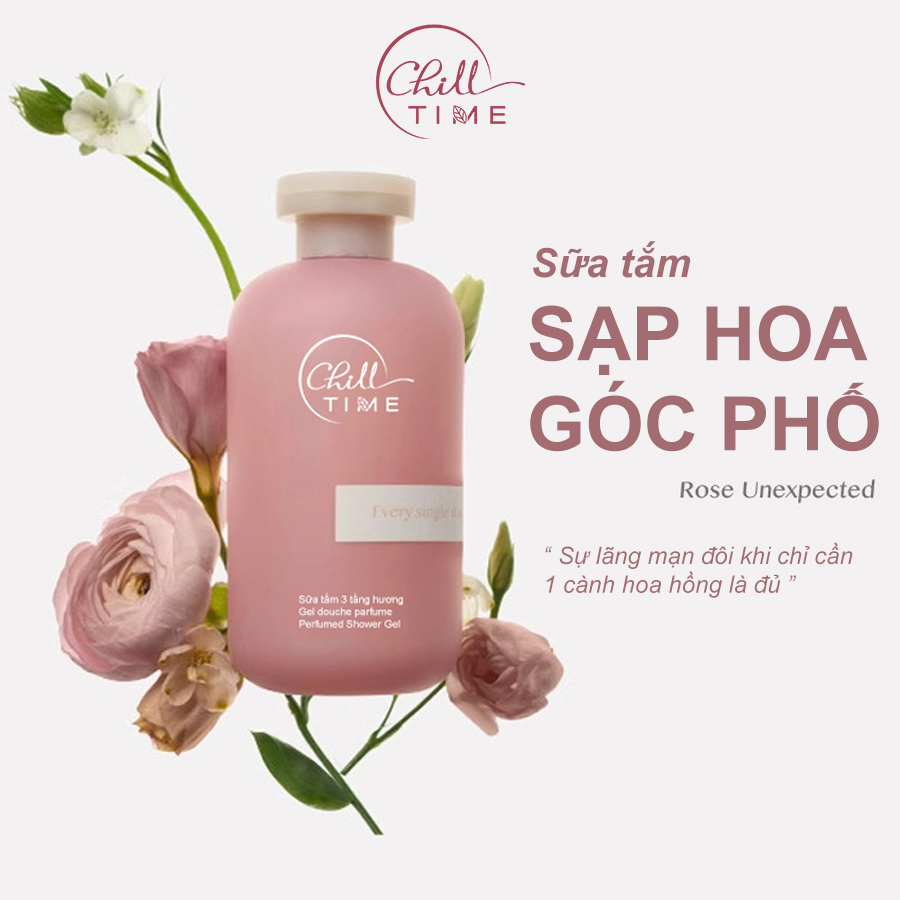 Sữa tắm nước hoa 3 tầng hương Chill Time Sạp Hoa Góc Phố 300ml