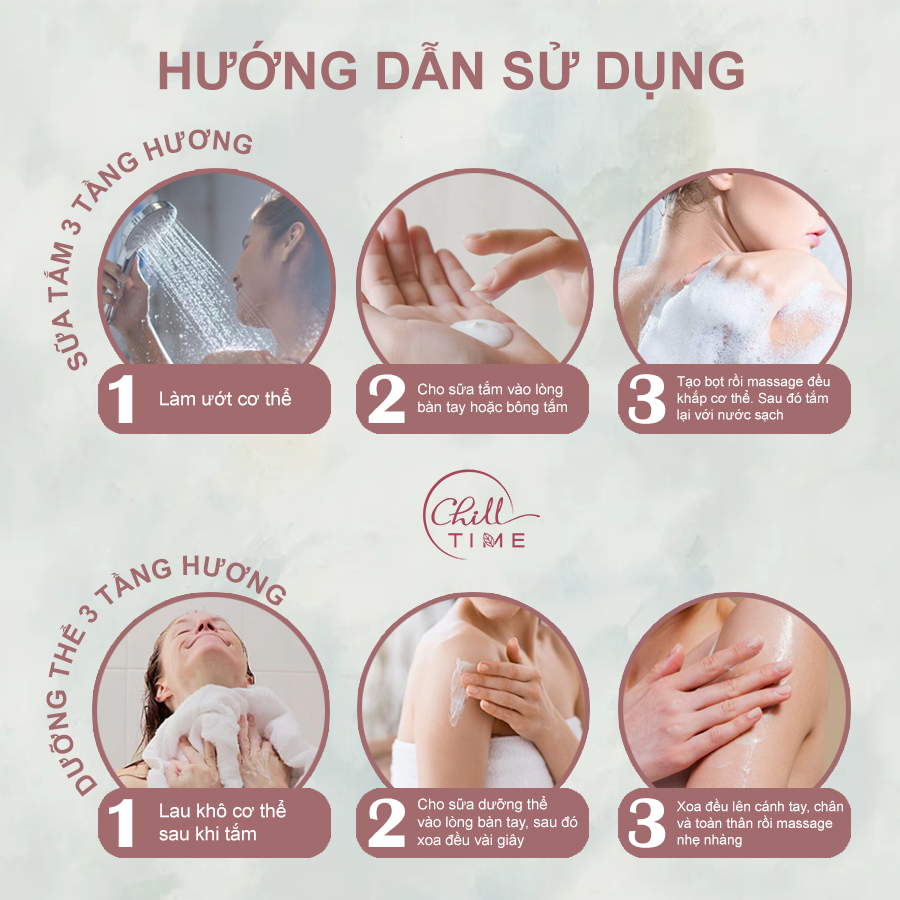 Sữa tắm nước hoa 3 tầng hương Chill Time Sạp Hoa Góc Phố 300ml