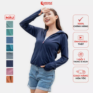 Áo Chống Nắng Nữ 2 Lớp Cao Cấp Chính Hãng Cardina Mềm Mịn Cực Mát Có Lưới Thoáng chống UV mẫu mới nhất