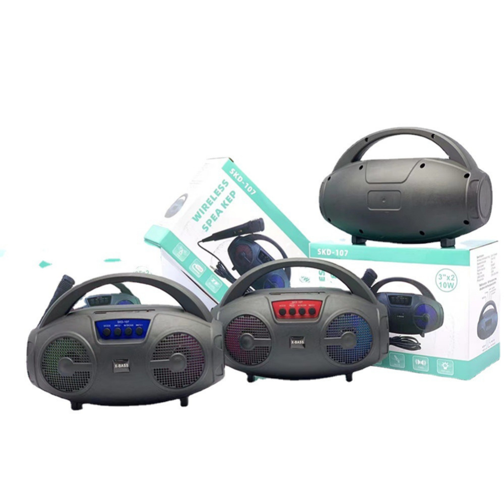 Loa Hát Karaoke Bluetooth SKD107 Tặng Kèm Míc Hát Sạc Pin Tiện Dụng, Âm Bass Mạnh Hát Cực Hay, Bảo Hành 12 Tháng