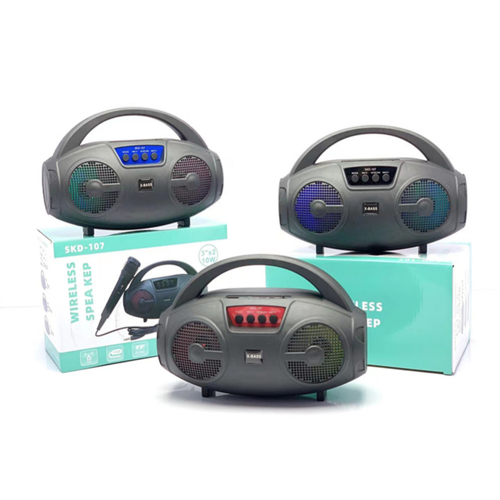 Loa Hát Karaoke Bluetooth SKD107 Tặng Kèm Míc Hát Sạc Pin Tiện Dụng, Âm Bass Mạnh Hát Cực Hay, Bảo Hành 12 Tháng