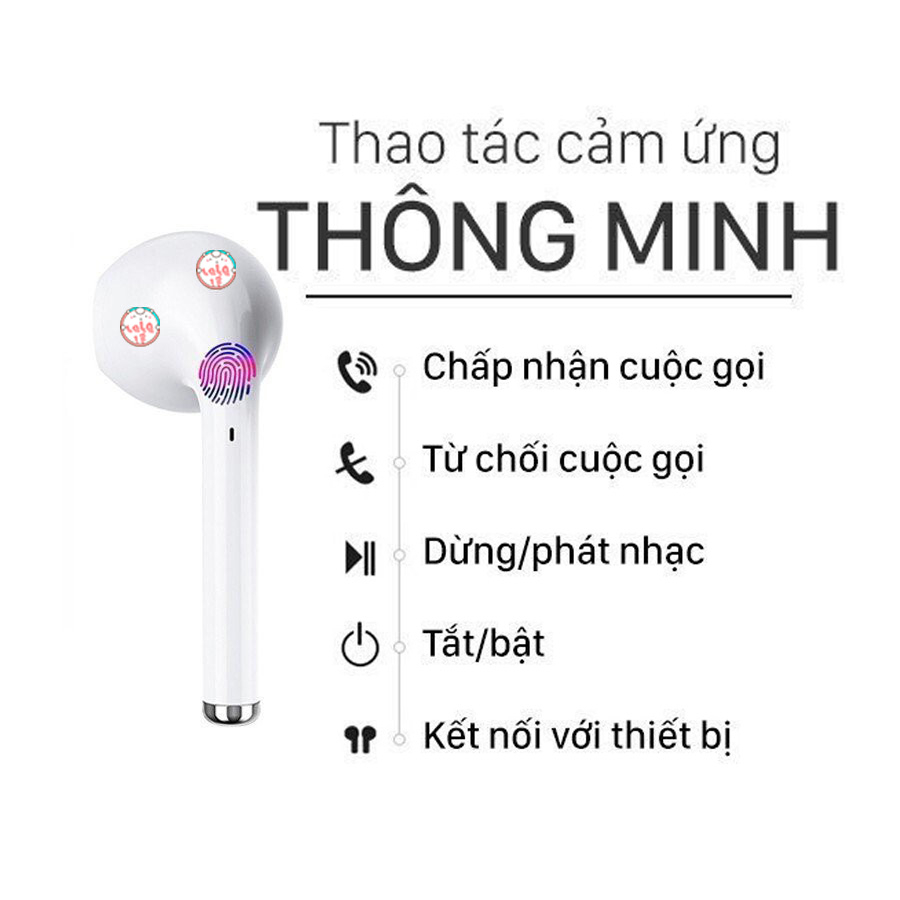 Tai Nghe Bluetooth Không Dây I12 Full Box TWS Cảm Ứng Âm Thanh Hifi Có Mic Đàm Thoại