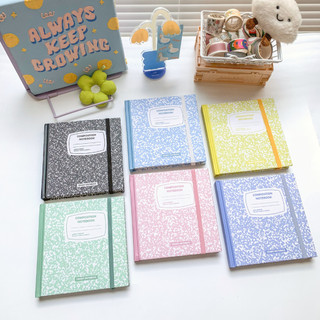 Sổ tay vuông grid trơn kế hoạch dot kẻ ngang crabit 130gsm quiet the mind 14x14cm