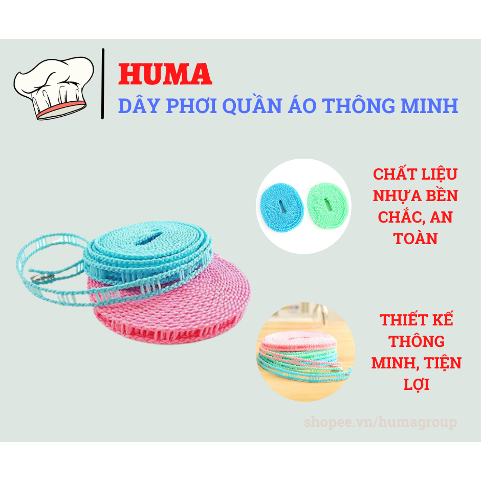 CUỘN DÂY PHƠI QUẦN ÁO THÔNG MINH 5M KHÔNG CẦN CẶP SIÊU CHẮC - HM355