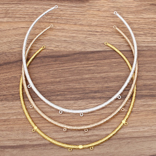 Vòng kiềng cổ kèm khoen đính hạt nguyên liệu làm trâm làm trang sức cổ trang cosplay cổ phục NL1118