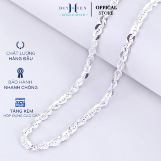  Dây Chuyền Bạc Nữ Duy Hiển S925 Kiểu Ý Xoắn Rối Sang Trọng Nổi Bật 