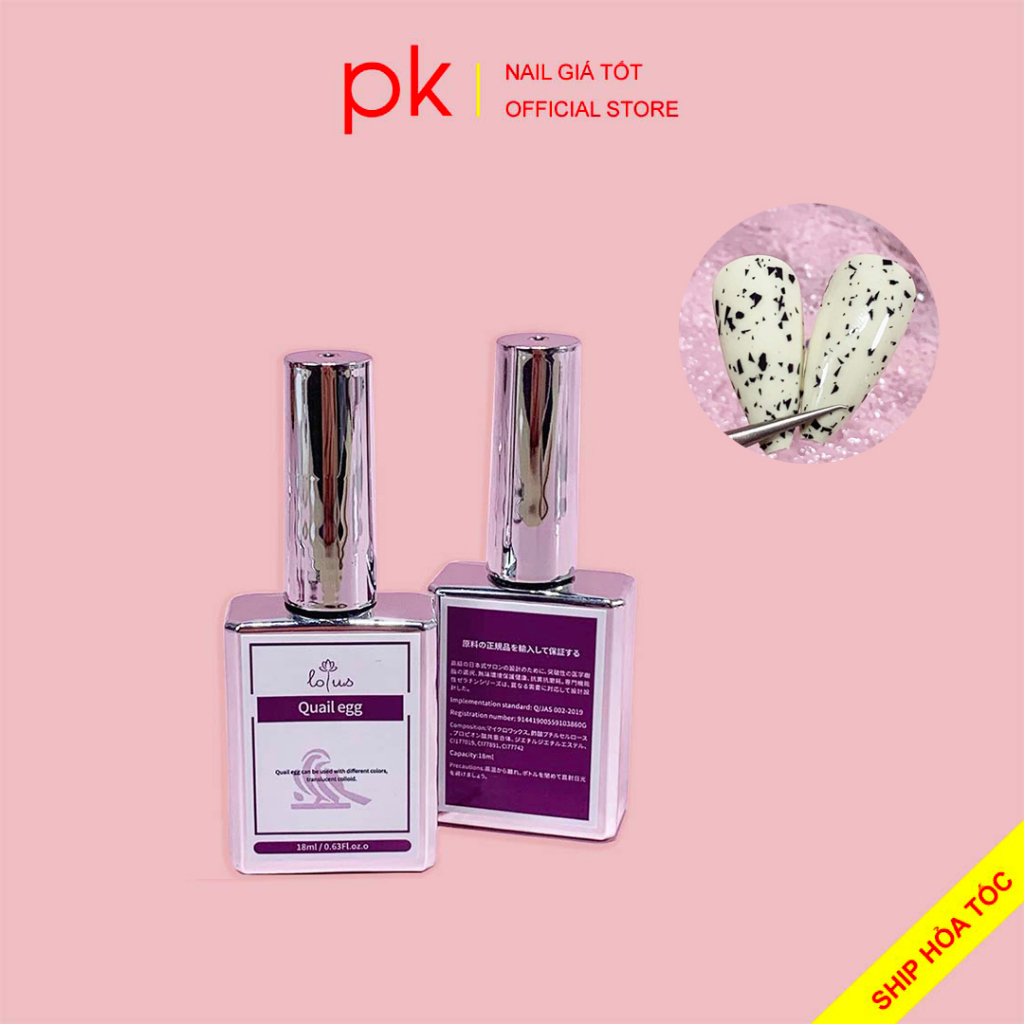 Sơn trứng cút Lotus trang trí móng chai 18ml