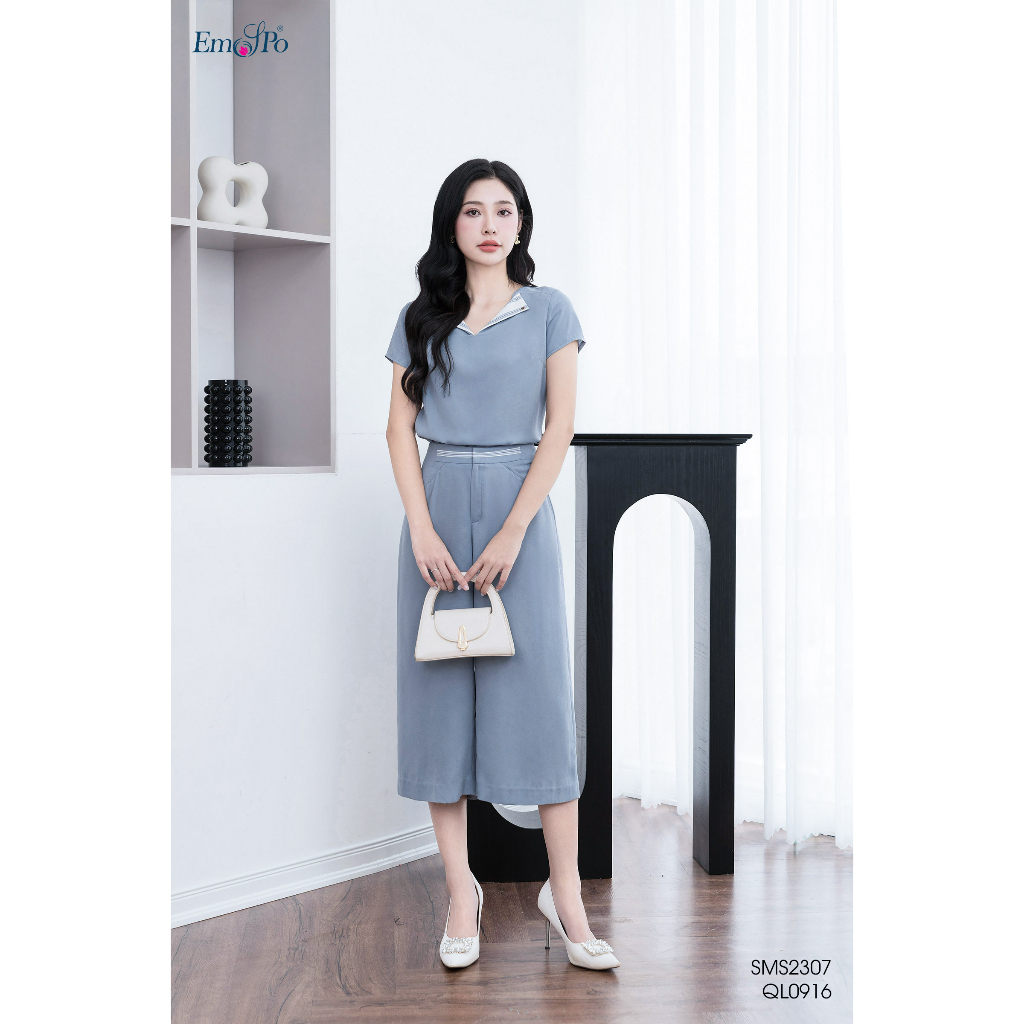 Quần Cullote trang trí dây duy băng ở cạp, túi chéo 2 bên hông EMSPO QL0916