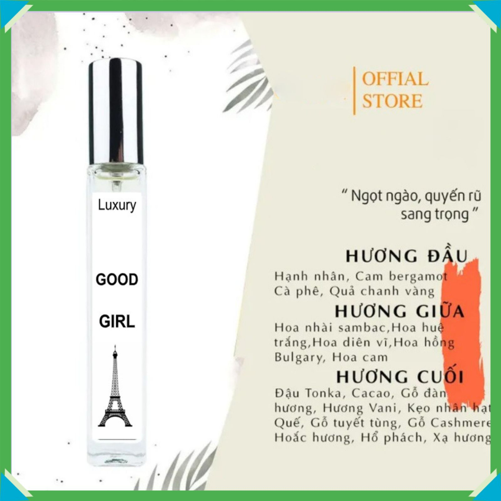Tinh dầu nước hoa nữTrap Girl cao cấp + Kèm tinh dầu nước hoa nữ Good Girl nhẹ nhàng, thanh lịch | BigBuy360 - bigbuy360.vn