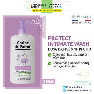 Dung dịch vệ sinh Corine De Farme Intimate Gel Protect làm sạch, cân bằng giữ ẩm 250ml