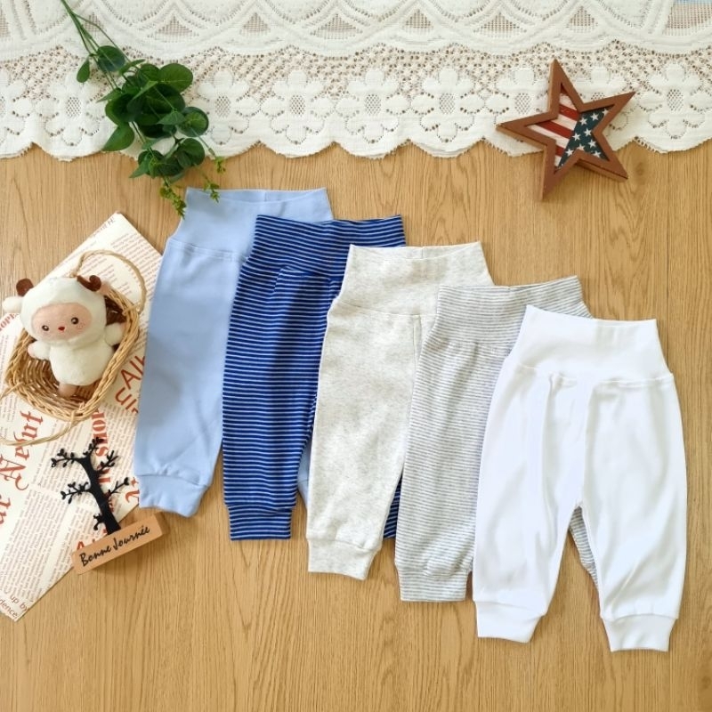 Set 5 Quần sơ sinh lưng cao Bunny giữ ấm bụng cho bé ngủ ngon, size từ 3-10 kg, mẫu ngẫu nhiên