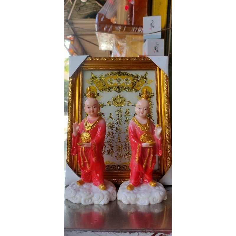 Tượng 2 cậu Chiêu Tài Tấn Bảo.