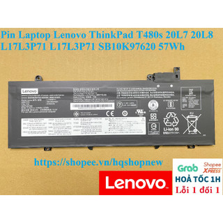 ⚡️ Pin Laptop Lenovo ThinkPad T480s 20L7 20L8 L17L3P71 L17L3P71 SB10K97620 57Wh