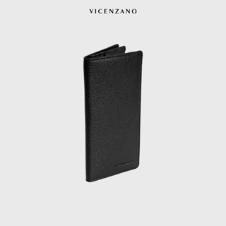 Ví Dài Cầm Tay Nam Thiết Kế Gập Đôi Da Bò Thật Cao Cấp Nhiều Ngăn Thương Hiệu Vicenzano