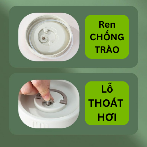 Hộp cơm trưa văn phòng giữ nhiệt INOX 304 nhựa PP cao cấp an toàn, có thể quay lò vi sóng, chống tràn hiệu quả