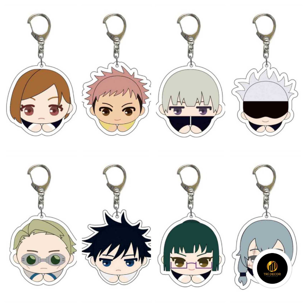 Móc Khóa Hình Búp Bê Yuji Hoạt Hình Jujutsu Kaisen Bằng Acrylic Và Kim Loại Dễ Thương