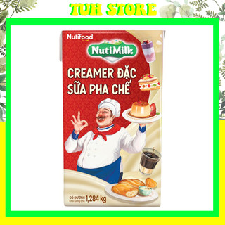 Creamer nuti 1284g, sữa đặc có đường nuti hộp giấy 1,284kg-tuh