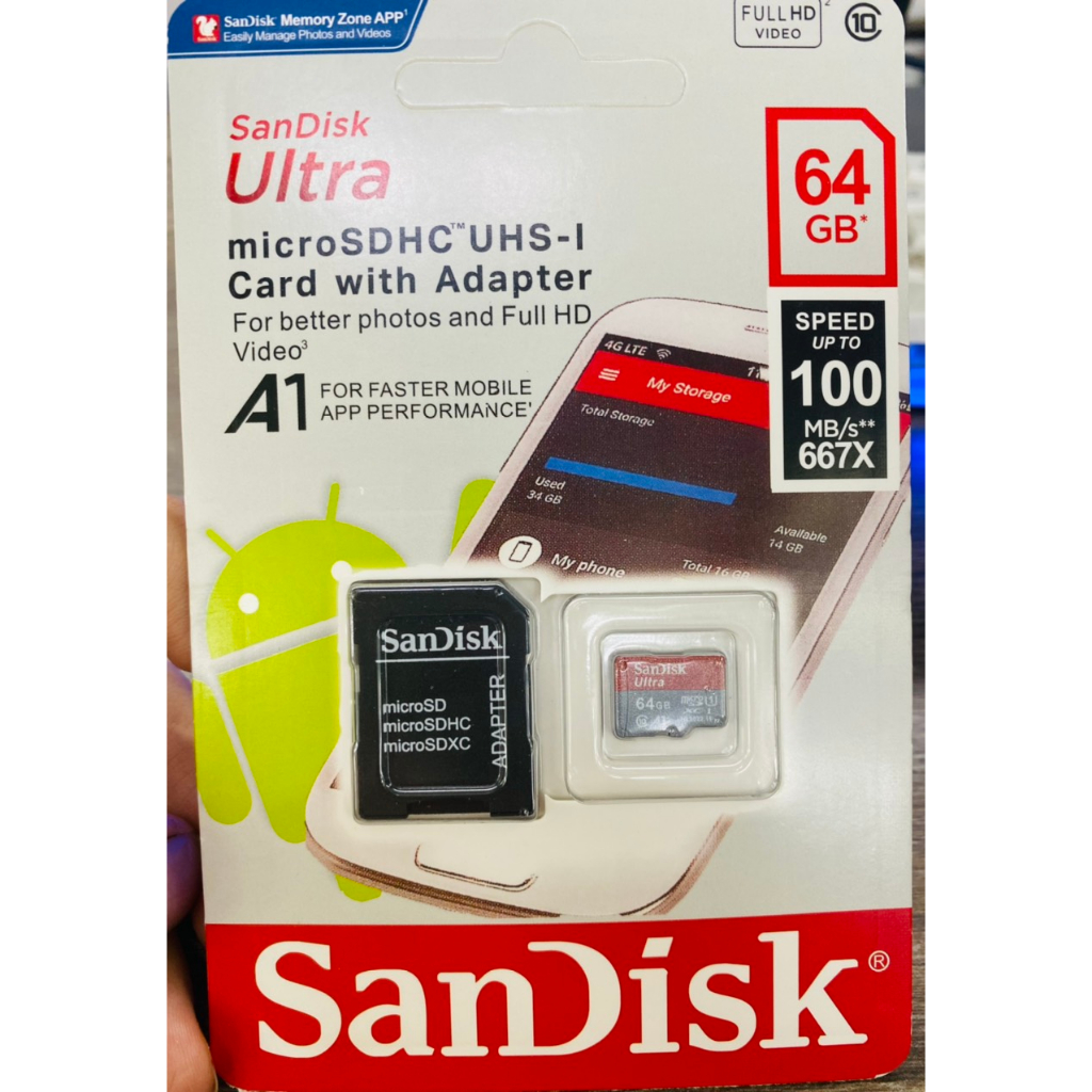 Thẻ Nhớ 64GB/32GB 128GB MicroSDHC Ultra Class 10 Chuyên Dụng Camera Tương Thích Nhiều Thiết Bị