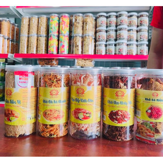 Combo 5 món khô TẶNG 3 QUÀ (Khô gà, khô heo, Mực hấp, Mực Cán, Bò Miếng)