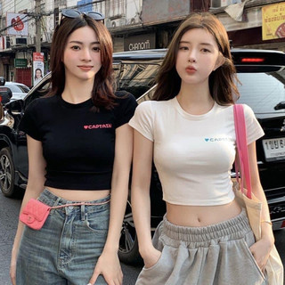 Áo croptop nữ , áo croptop chữ in cata