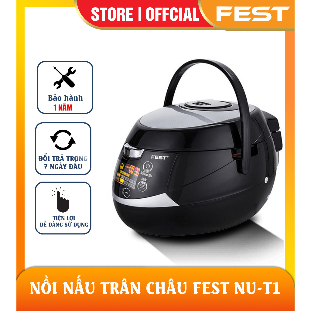 Nồi Ủ, Nồi Điện Đa Năng Dùng Trong Ủ Trân Châu, Sữa Chua, Nấu Cháo Chất Liệu Inox Cao Cấp Có Khả Năng Giữ Nhiệt Tốt FEST