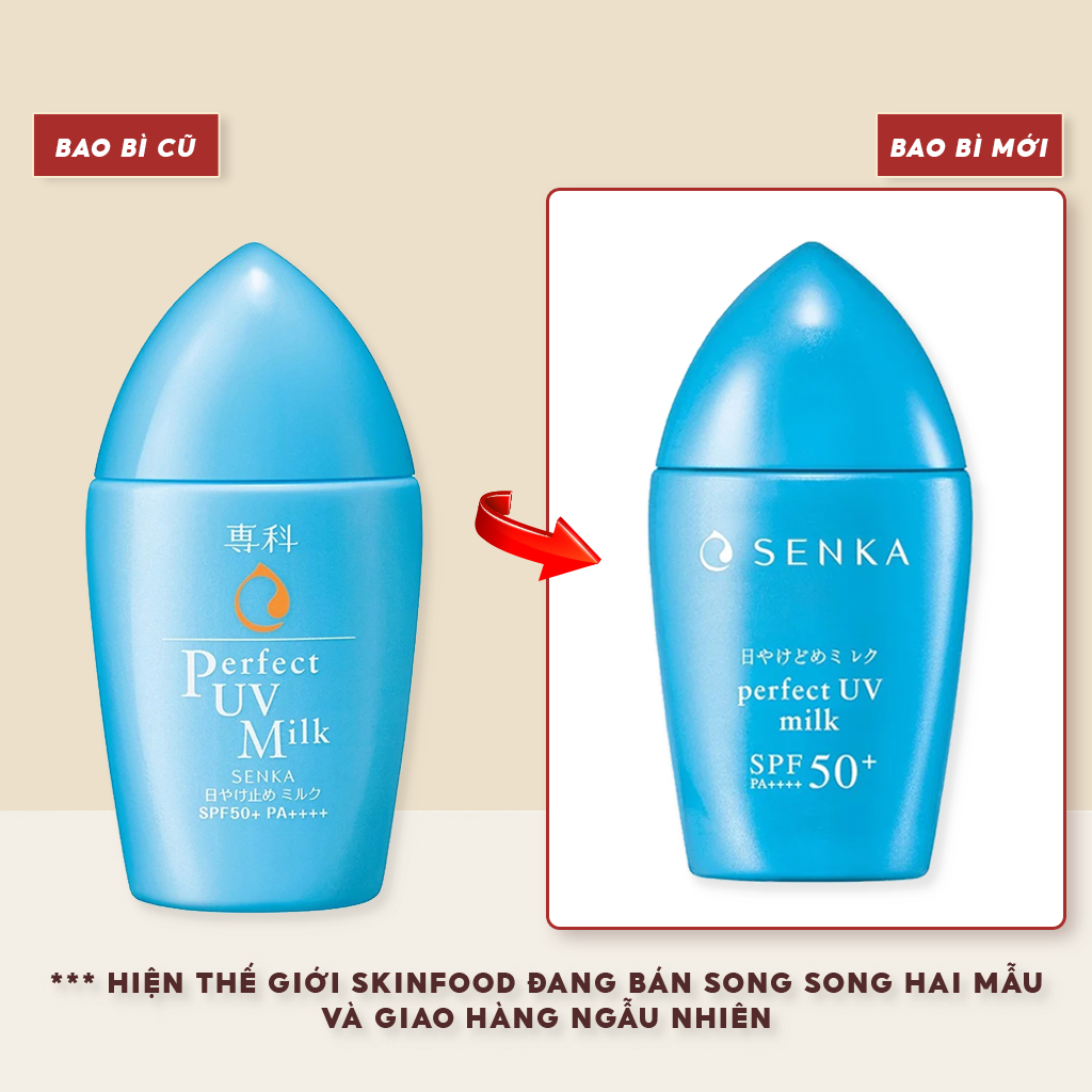 Sữa Chống Nắng Lành Tính, Dành Cho Da Nhạy Cảm Senka Perfect UV Gentle Milk A SPF 50+/PA++++ 40ml