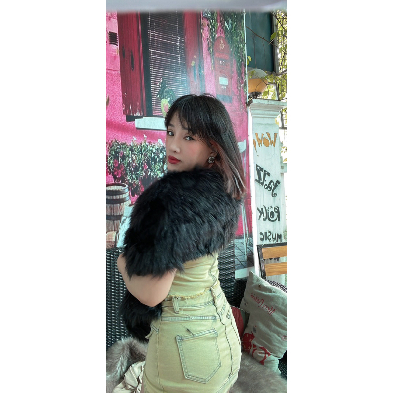 Khăn choàng lông sang trọng ấm áp