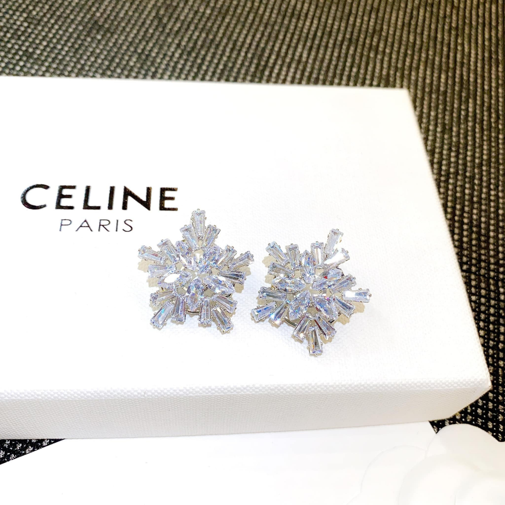 Bông tai nữ đính đá cao cấp phong cách hiện đại sang trọng