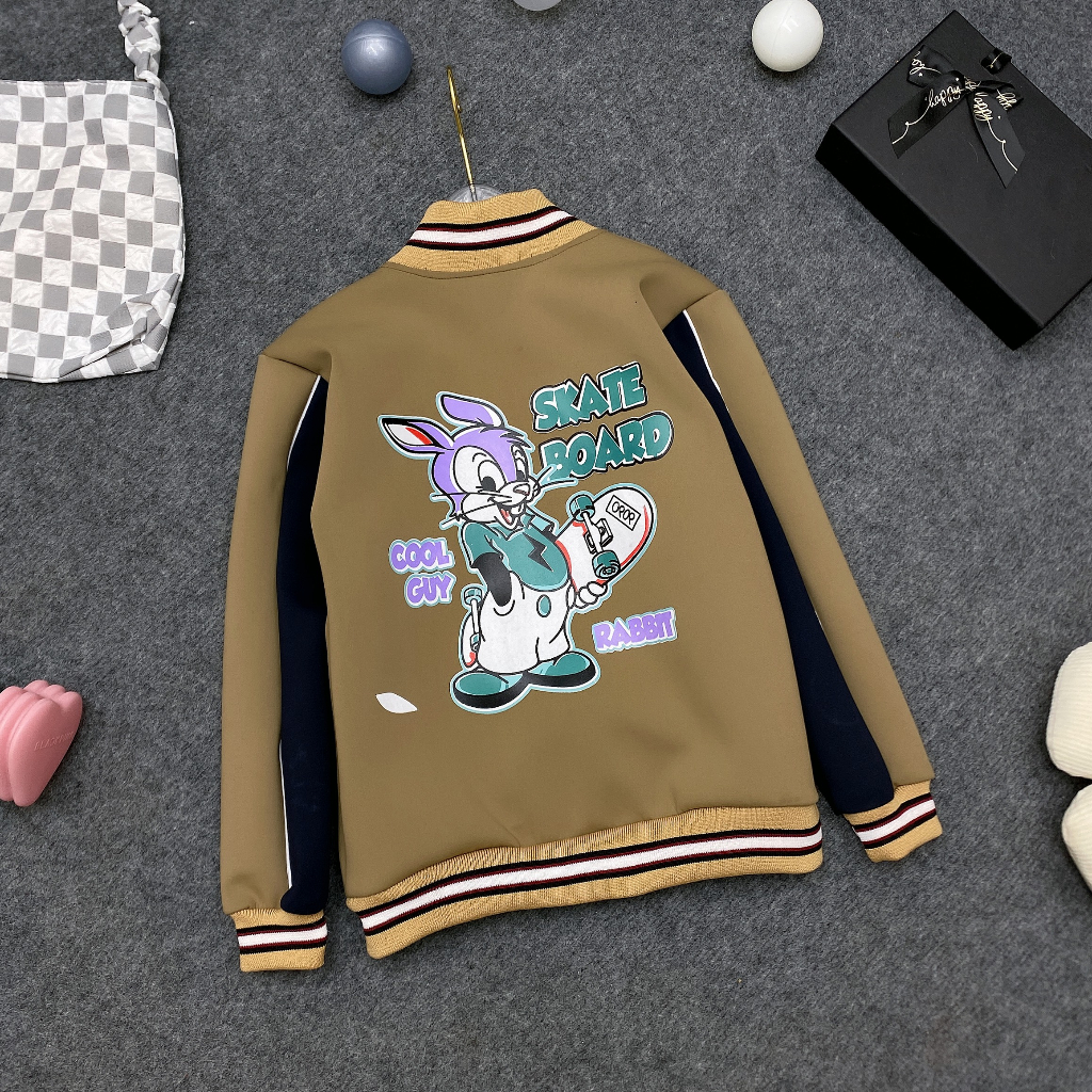 Áo khoác bomber bé trai, bé gái 18-54kg, áo khoác thu đông cho bé, áo rét bá trai, bé gái