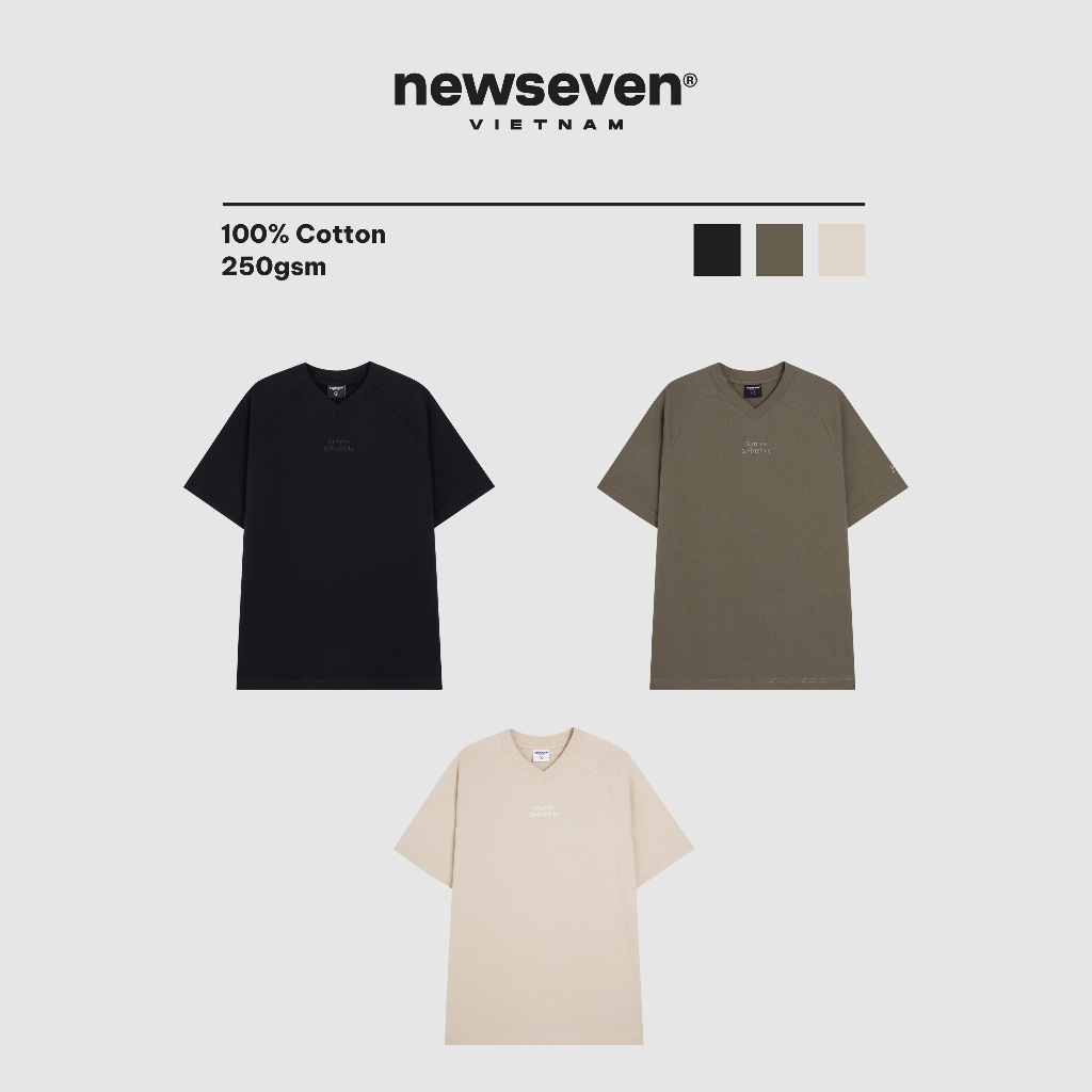 Áo Thun NEWSEVEN Heart - Neck Basic T-Shirt AT.247