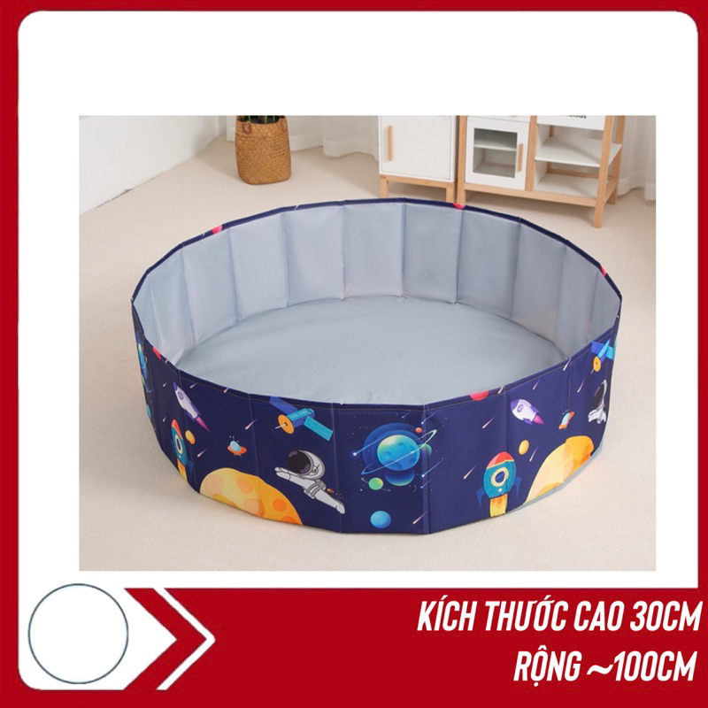 Bể bóng cho bé, bể bóng gấp gọn hình vũ trụ dành cho bé yêu tặng 50 bóng