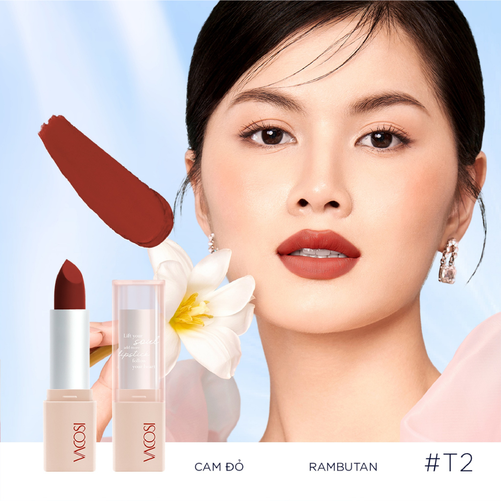 Son thỏi lì VACOSI Tropical Matte Lipstick