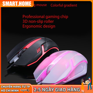 Chuột chơi game màu trắng siêu bền - Chuột chơi game có dây 1200 Dpi có đèn nền LED,Chuột trò chơi chuyên nghiệp,chuột
