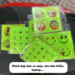 Tấm Sticker dán phản quang hình mặt cười