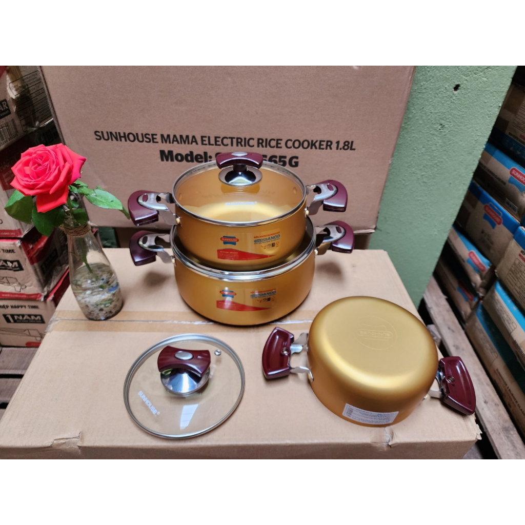 BỘ NỒI ANOD SUNHOUSE SH6634, Bảo hành 12 tháng