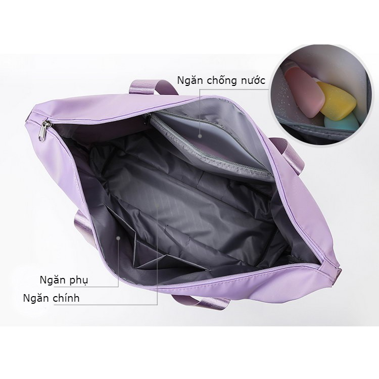 Túi xách du lịch chất liệu vải dù chống thấm nước size đại quai đeo chắc chắn. MẪU MỚI 2023