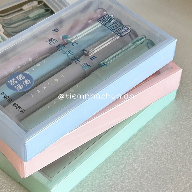 SET 4 BÚT HIGHLIGHT POCKET CAO CẤP  - tiệm nhà chun