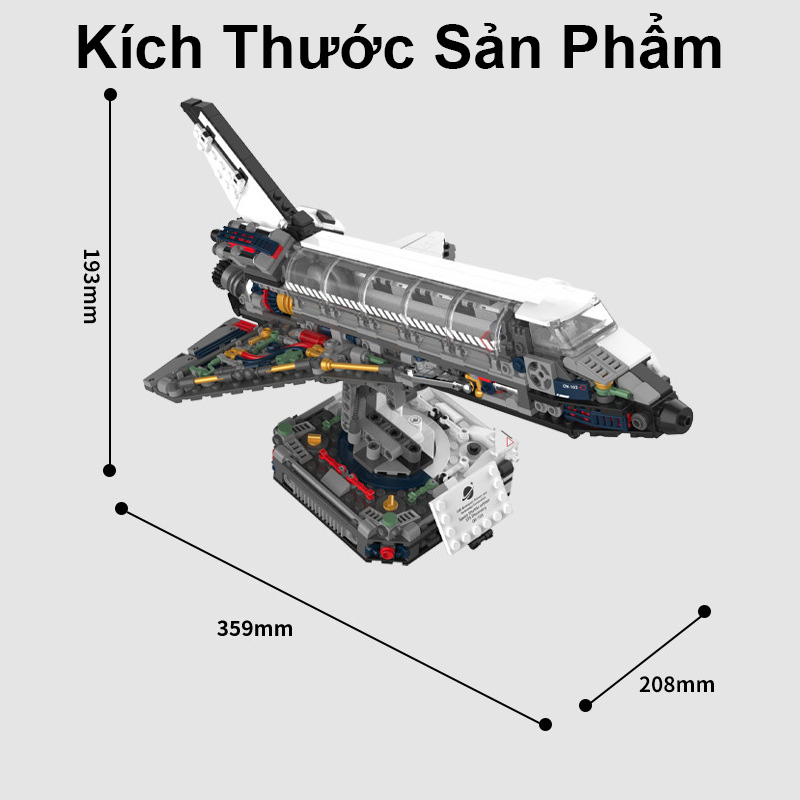 Đồ Chơi Lắp Ráp Kiểu Lego Mô Hình Tàu Vũ Trụ Không Gian Nasa và Trạm Vệ Tinh SpaceShip Galaxy Jaki JK8502 Với 800+PCS