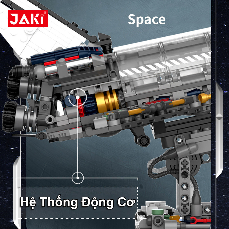 Đồ Chơi Lắp Ráp Kiểu Lego Mô Hình Tàu Vũ Trụ Không Gian Nasa và Trạm Vệ Tinh SpaceShip Galaxy Jaki JK8502 Với 800+PCS