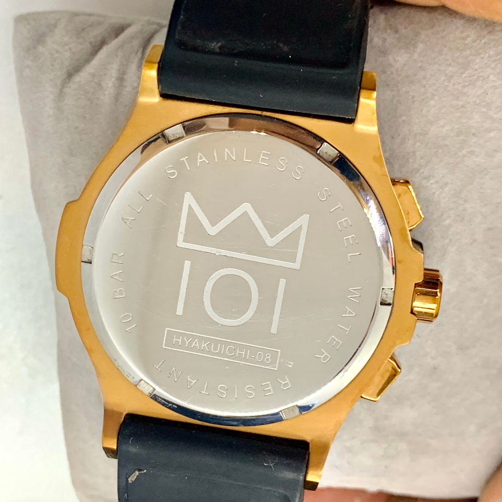 Đồng hồ 6kim nam hiệu HYAKUICHI nội địa Nhật
