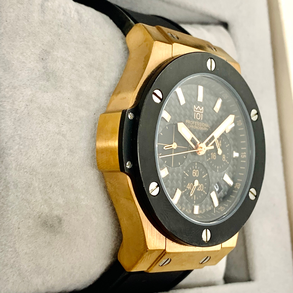 Đồng hồ 6kim nam hiệu HYAKUICHI nội địa Nhật