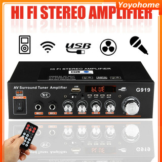 Bộ khuếch đại bảo vệ 600W 220V/12V Mini HiFi Stereo Audio Audio Trình khuếch đại bộ thu bluetooth 2 ch amp