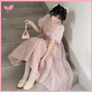 Đầm babydoll công chúa tay phồng phong cách Hàn Quốc xinh xắn