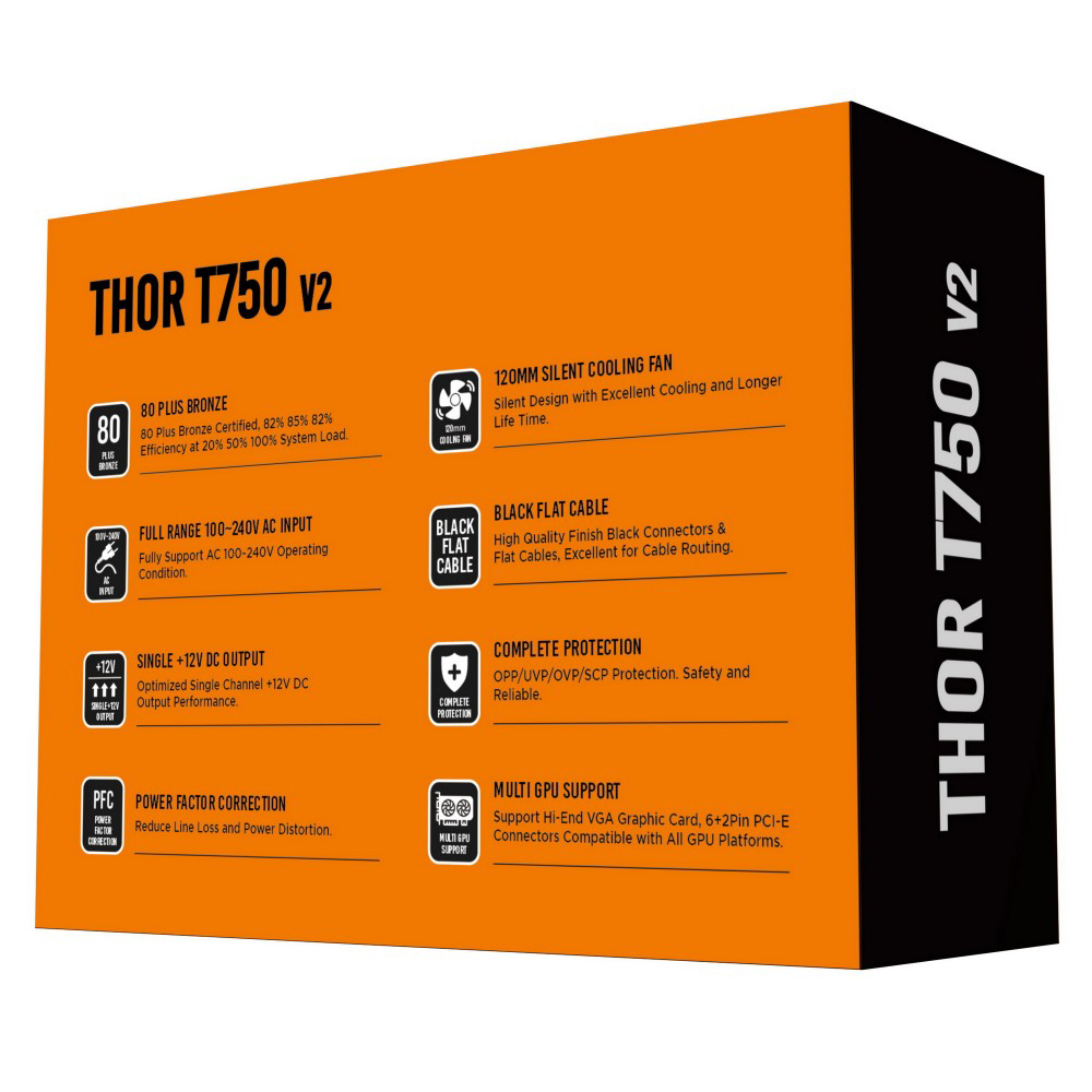Nguồn máy tính THOR T750 750W V2 / Thor T850M V2 850W /  80 Plus Broze Hàng chính hãng