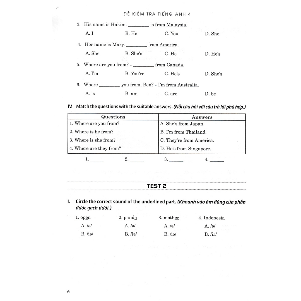 Sách - Đề Kiểm Tra Tiếng Anh 4 - Có Đáp Án  - HA