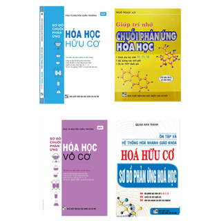 Sách - combo 4 cuốn: giúp trí nhớ chuỗi phản ứng hóa học + sơ đồ chuỗi phản ứng hóa học + hóa hữu cơ