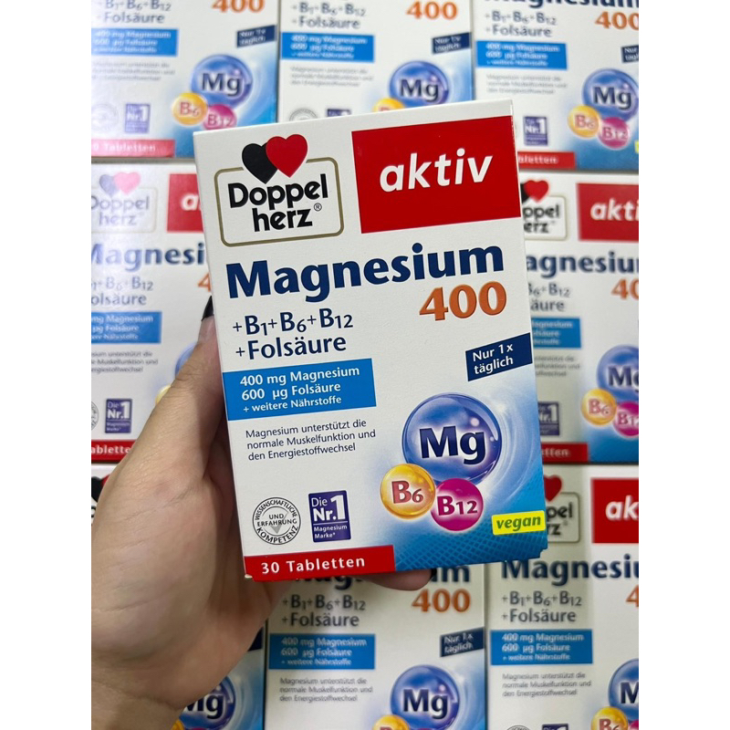 Hàng Đức Magnesium 400 B1 B6 B12 hộp 30 viên